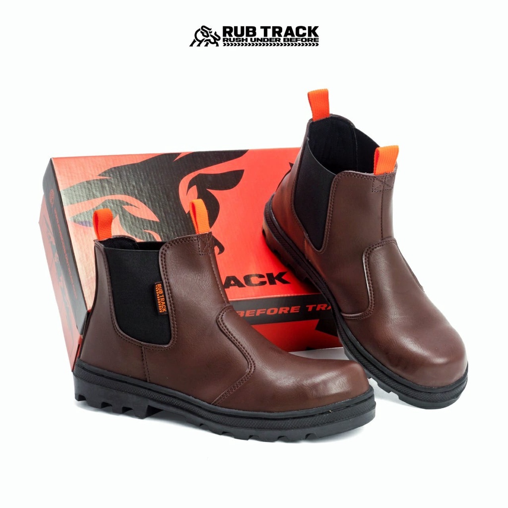 RUBICON SEPATU BOOTS SAFETY SELOBONG PRIA WORK SEPATU LAPANGAN RUBICON PROYEK TANPA TALI