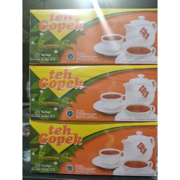 

Teh Gopek Celup Jasmine Tea 1box isi 25kantong ED 17 okt 26