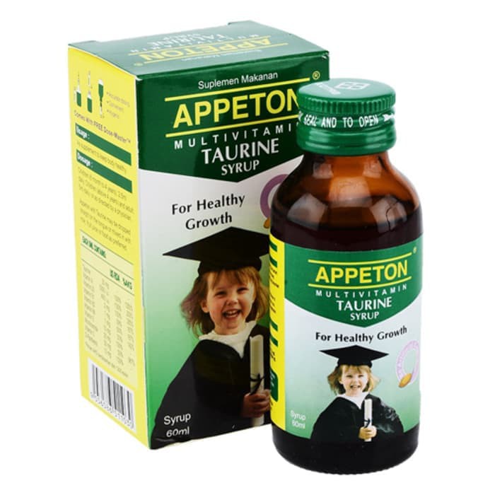 Appeton Taurine Syrup 60Ml (Multivitamin Anak)Sirup Apeton Appetton Ks290
