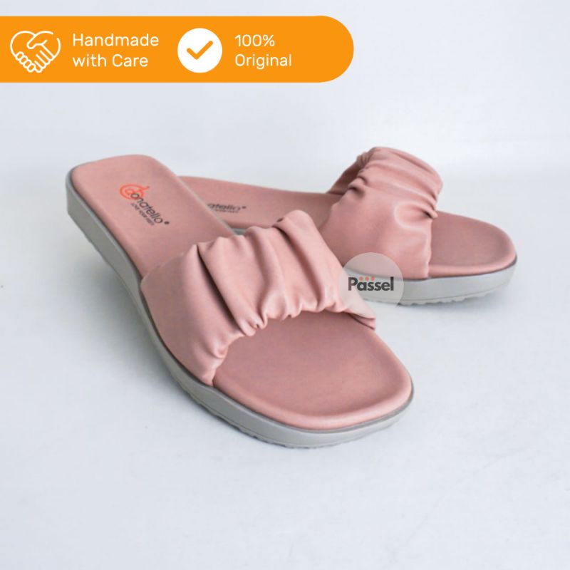 Donatello Sz. 36-40 Sandal Slip On Wanita Kerut | OI613901 / OI613902 / OI613903