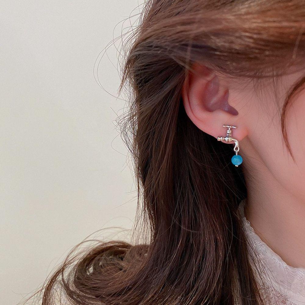 Mxbeauty Anting Tusuk Desain Gadis Kreatif Rasa Tren Perhiasan Tetesan Air Fashion Gaya Korea