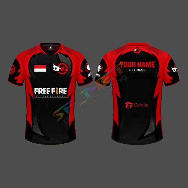 Baju Jersey Kaos Gaming Ff Free Fire New Desain Shopee Indonesia