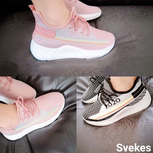 Baru sepatu sneakers wanita sepatu impor fashion sepatu rajut sport