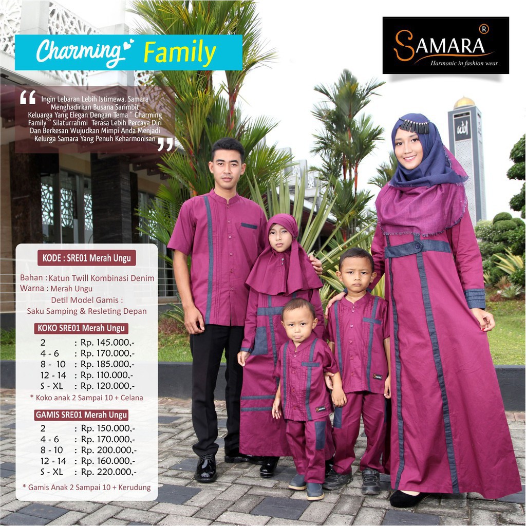 40+ Trend Terbaru Model Gamis Polos Sarimbit Keluarga ...