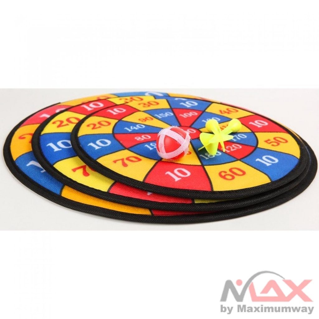 Permainan ketangkasan melempar bola dan panah drat ke target, Papan Dart Velcro Diameter 36 CM - DT01 TK Paud Warna Multi Warna Target Sticky Ball Dartboard Creative Throw Party Outdoor Sports Indoor Cloth Toys Educational Board Games for Kids Basketball