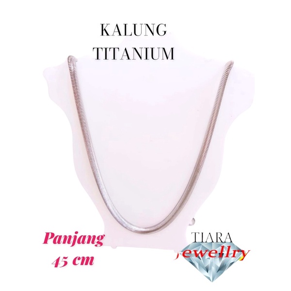 kalung titanium//kalung ular minyak//perhiasan//titanium