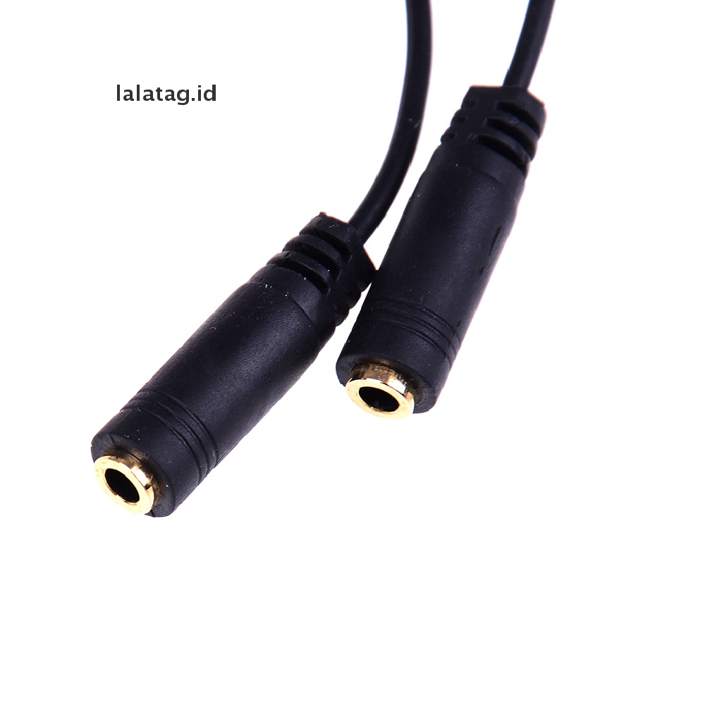 (Flyag) 1pc adapter splitter jack audio stereo 3.5mm male Ke 2 female Untuk headphone