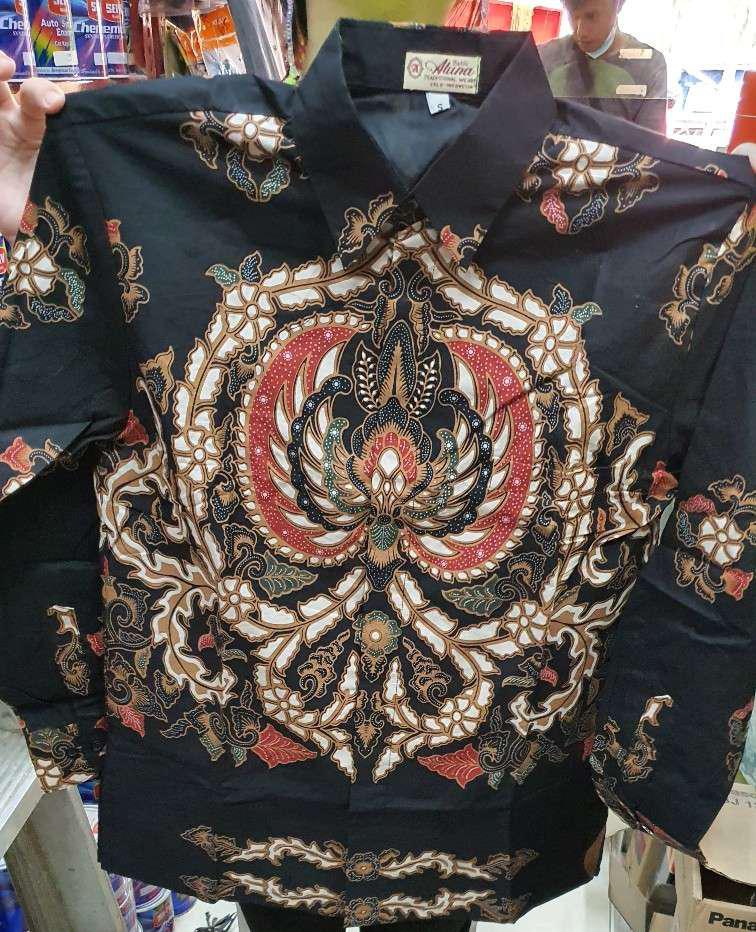 Hem Batik Laki Laki Lengan Panjang Kemeja Batik Pria Lengan Panjang Atasan Batik Ads 007