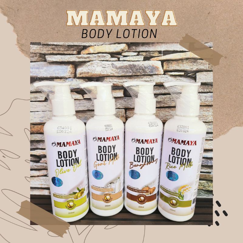 MAMAYA BODY LOTION 250ML GOAT MILK | BENGKUANG | RICE MILK | OLIVE OIL