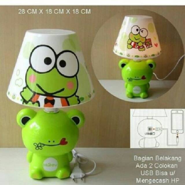 LAMPU TIDUR KARAKTER DORAEMON / HELLO KITTY BODY CHARGER EMERGENCY ANAK