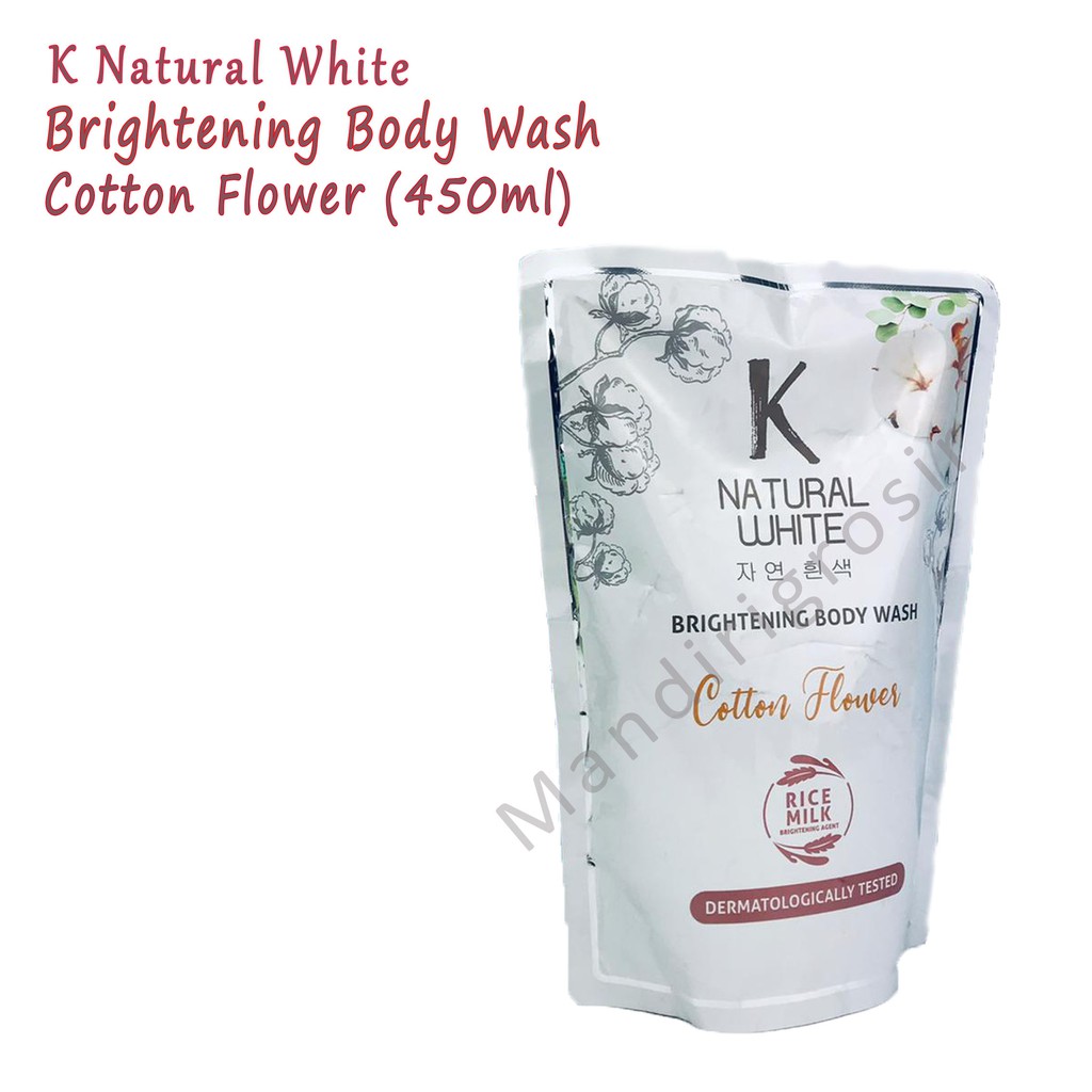 Brightening Body wash*K Natural White*sabun cair*Cotton Flower