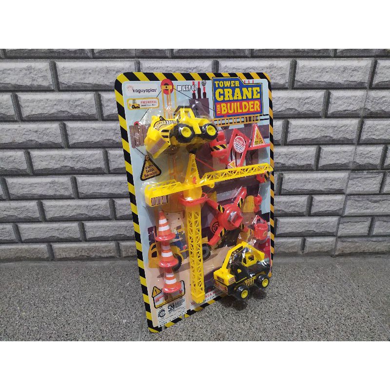 Mainan Set Konstruksi Bangunan Tower Crane The Builder