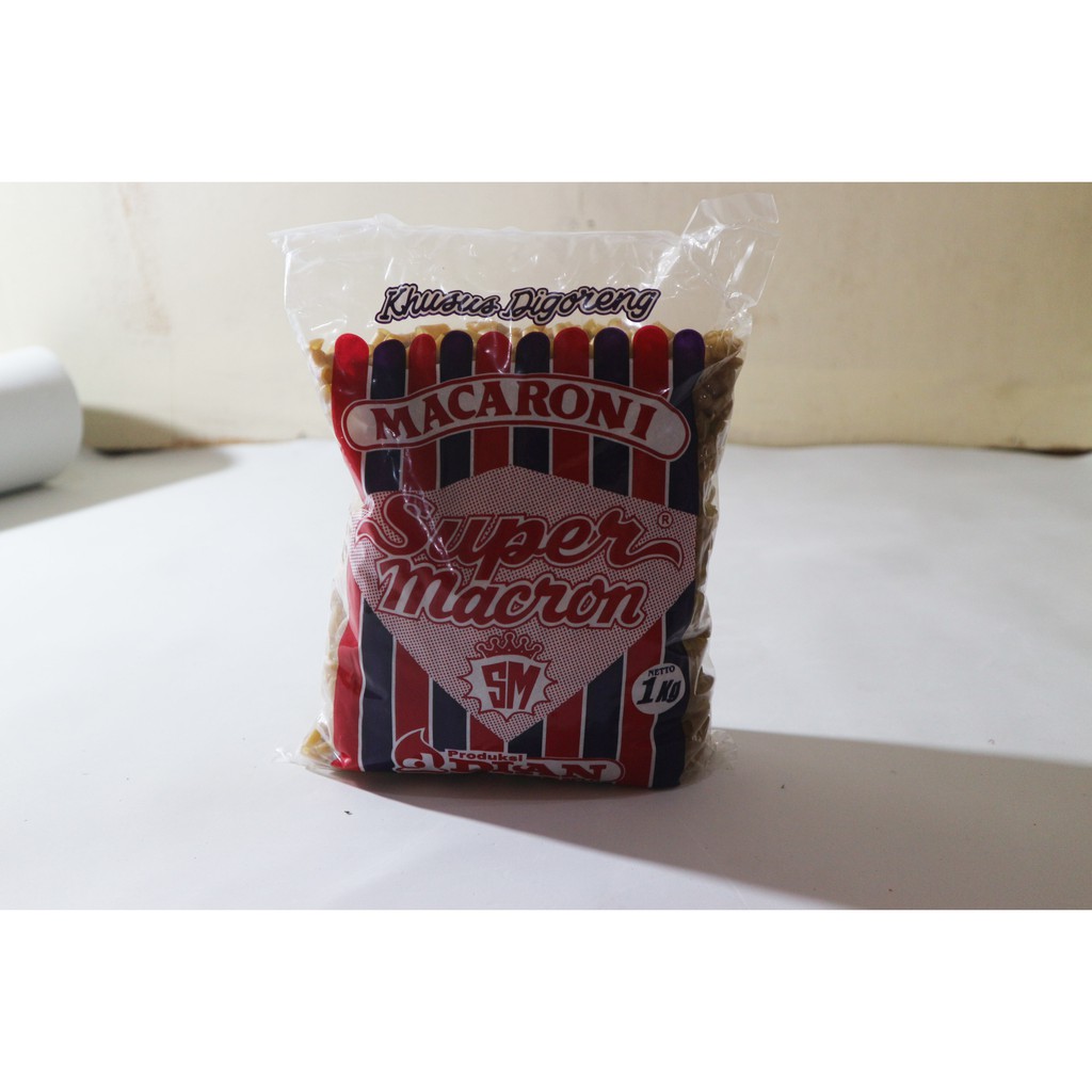 

kerupuk makaroni selondok mentah goreng