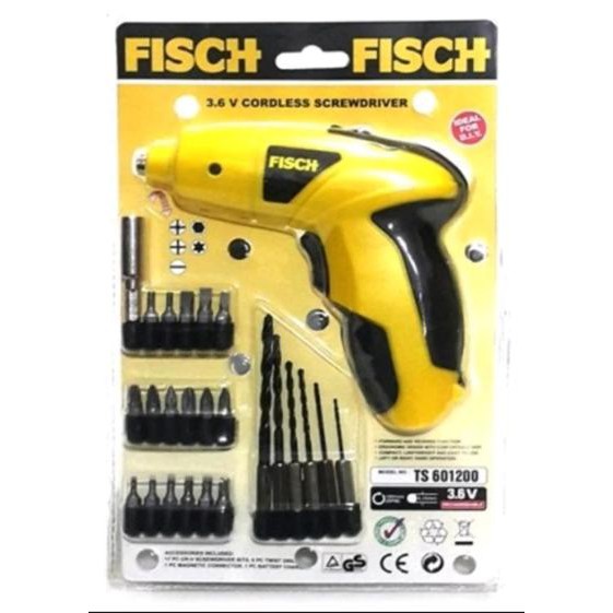 Mesin Bor Tanpa Kabel / Bor Fisch / Bor Cordless Fisch / Mesin Bor Cordless Fisch TS-601200