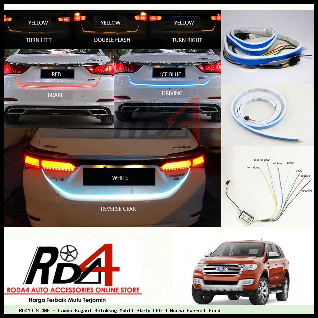 Lampu Bagasi Belakang Mobil Strip LED 4 Warna Everest Ford