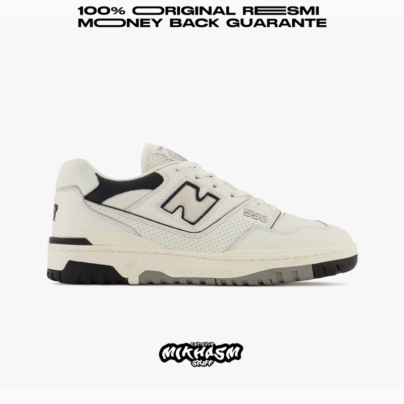 NEW BALANCE 550 SEA SALT CREAM WITH BLACK ORIGINAL RESMI MAP