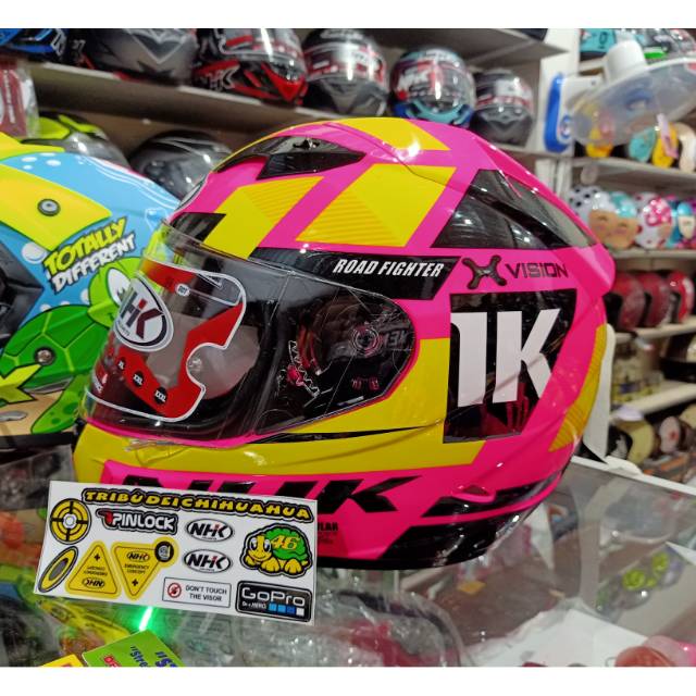 NHK GP 1000 MOTIF X-VISION PINK FLUO-FREE SRIKER VISOR
