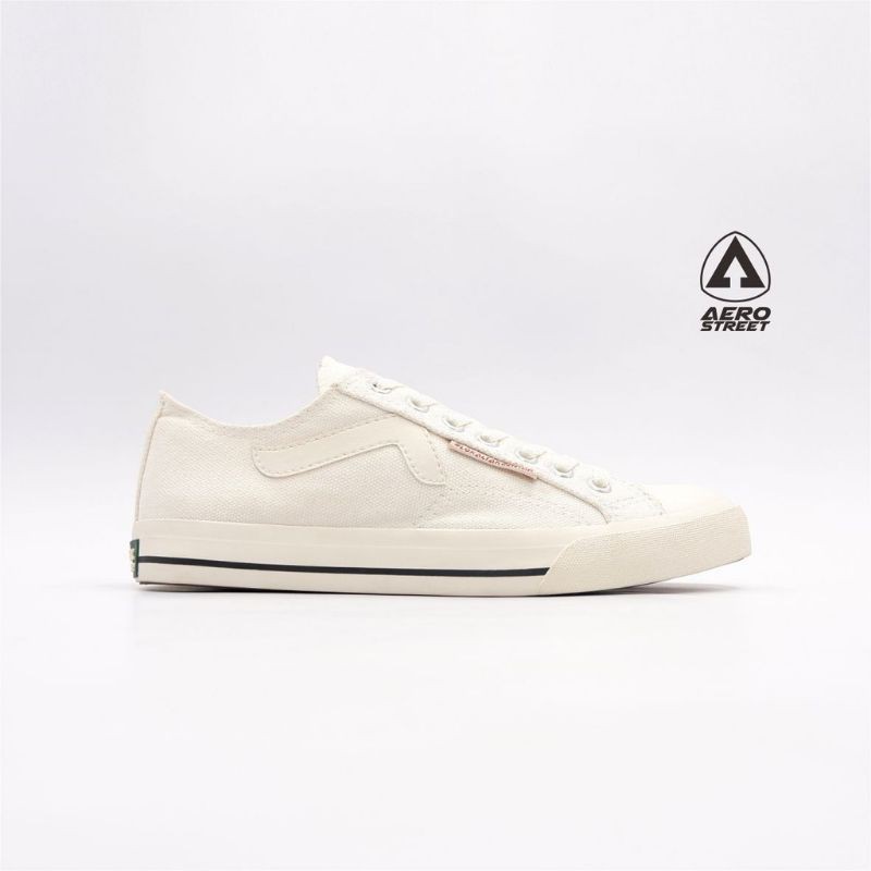 Aerostreet 39 40 41 Jhosse Low White - Sepatu Sneakers Casual Sport Sekolah Pria Wanita Aero Street