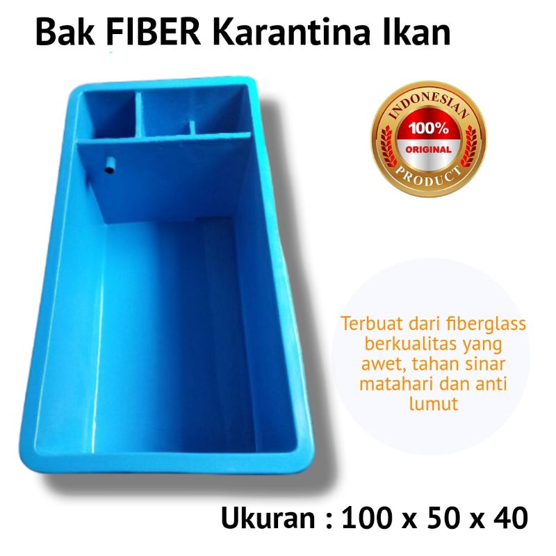 Bak Kolam Sekat Fiberglass untuk Karantina Ikan Koi Goldfish