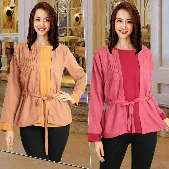 Blouse tangan panjang sabyan plisket