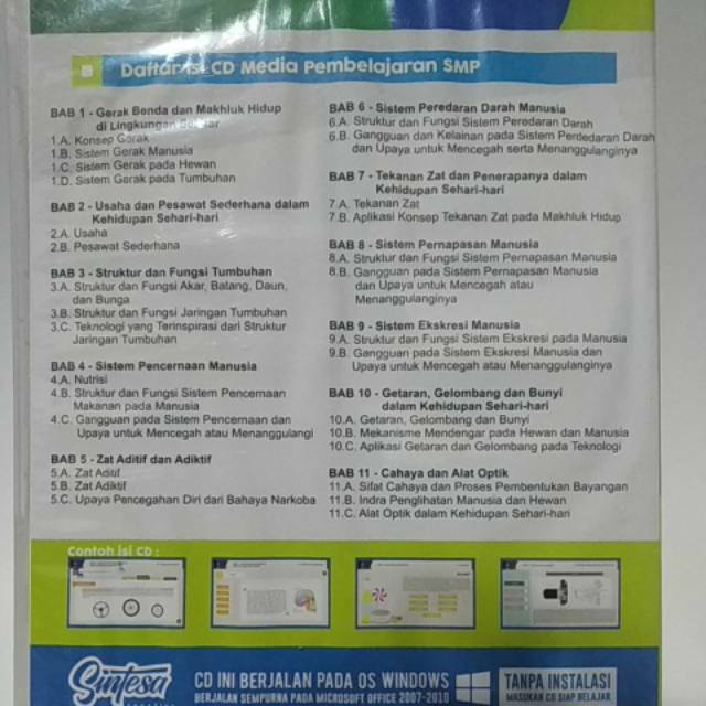 Media Pembelajaran Siswa Siswi Smp Ipa Kelas 8 K13 Shopee Indonesia