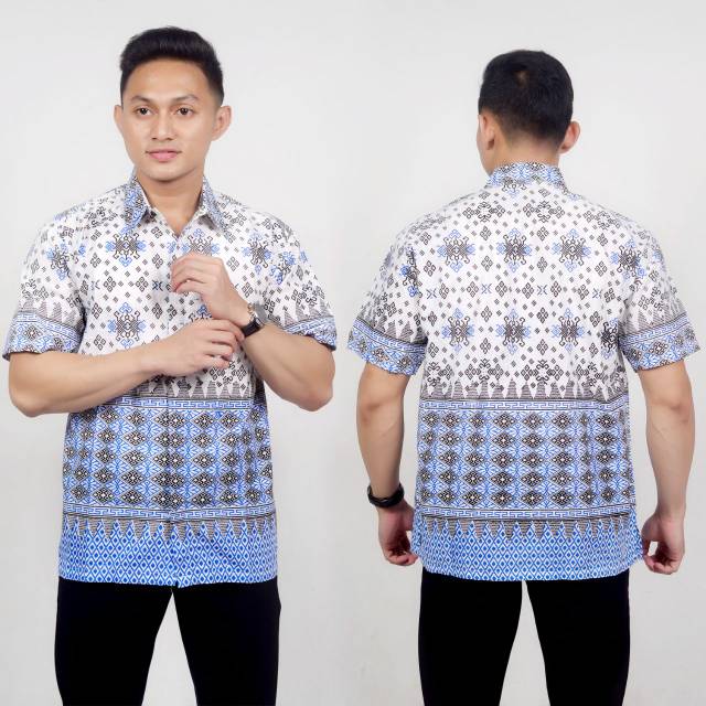 BSWART batik HRB026 Kenongo Hem Pendek notoarto