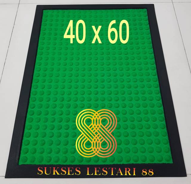 Keset Karpet Karet Bludru Anti Slip 40 x 60 Lis RCM