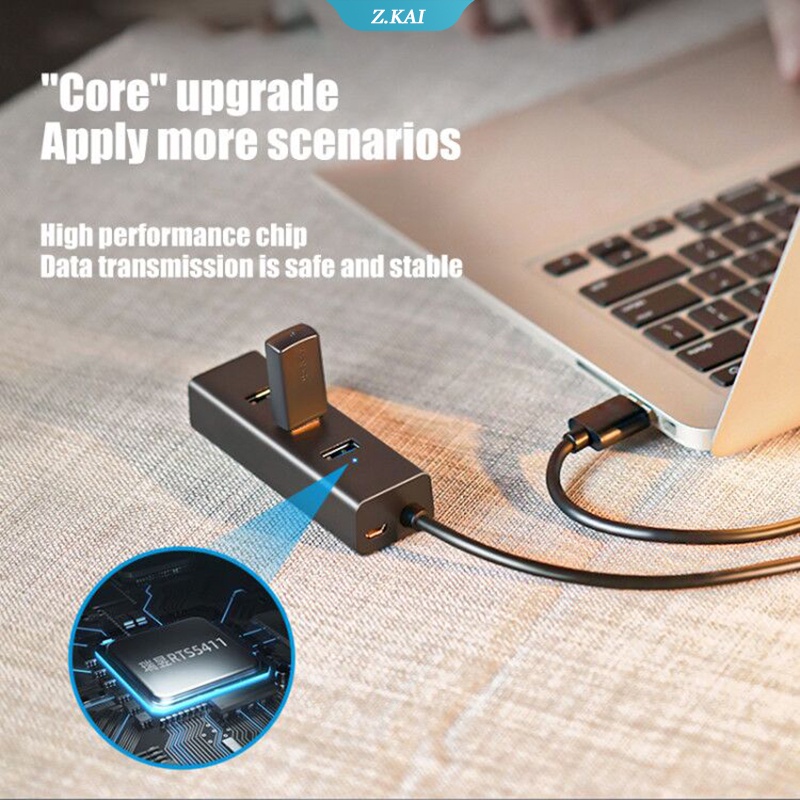 4 in 1 Hub Adapter Splitter USB 2.0 4 Port Kecepatan Tinggi Untuk Windows / Mac