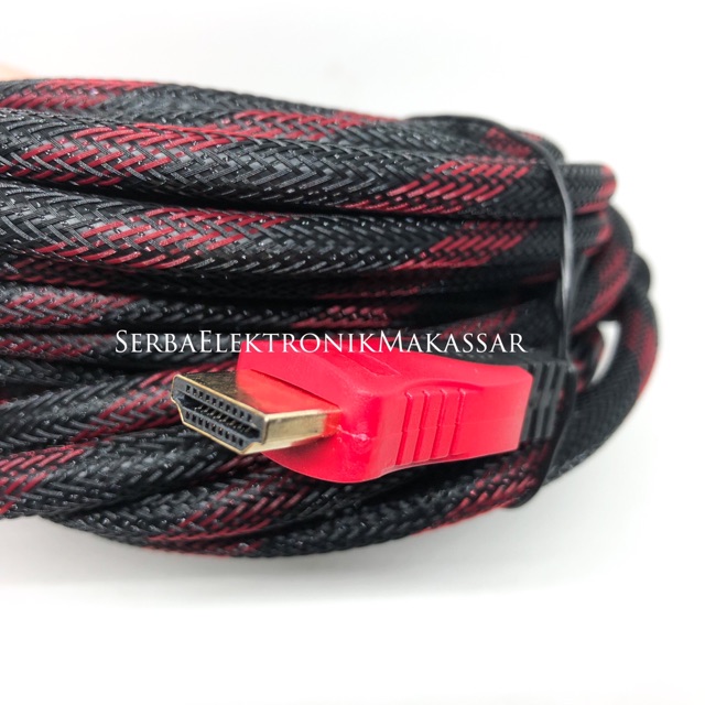 Kabel HDMI to HDMI Kepang Merah 10Meter