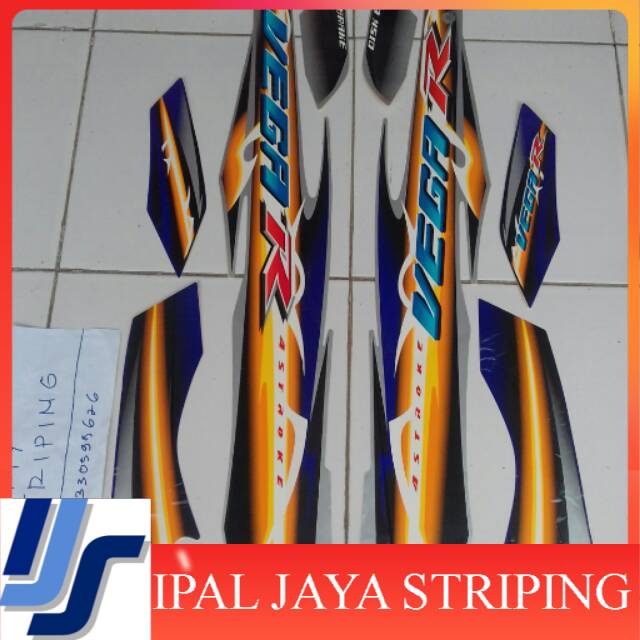 Striping Stiker Vega R new 2007 biru silver