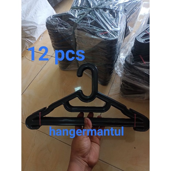 Hanger laundry murah (Harga12pcs) Hanger Plastik gantungan baju