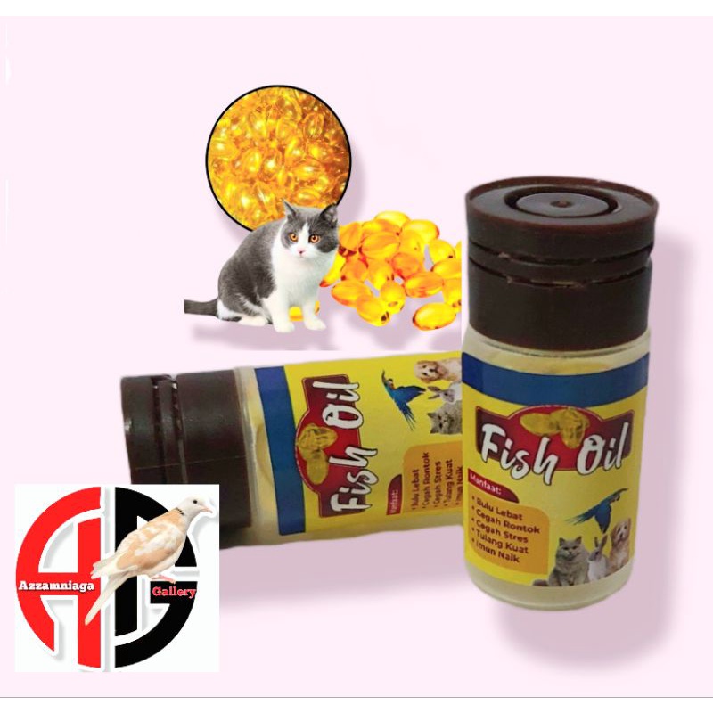 MINYAK IKAN FISH OIL VITAMIN KUCING, Burung, Anjing,hamster ,kelinci dll