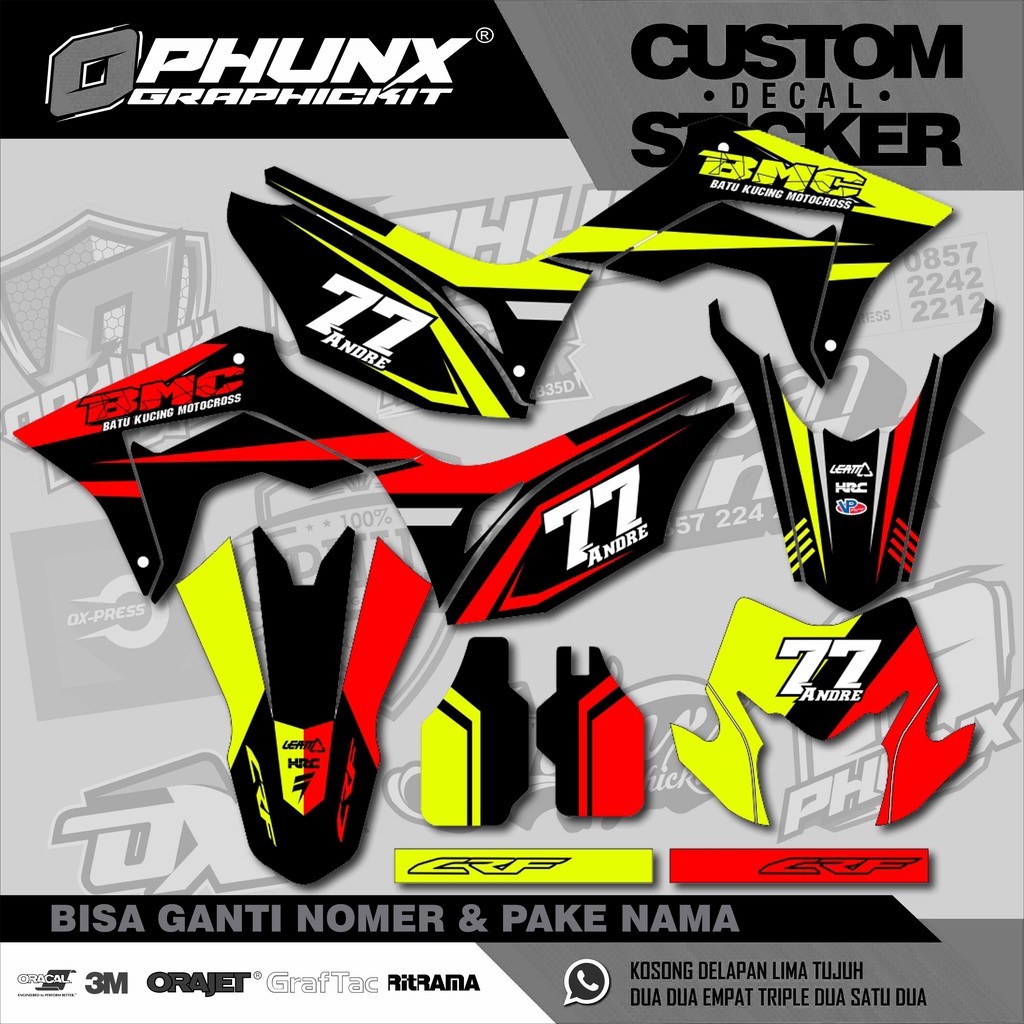 Sticker Decal  CRF Club Motorcross Sticker Trail Adventure