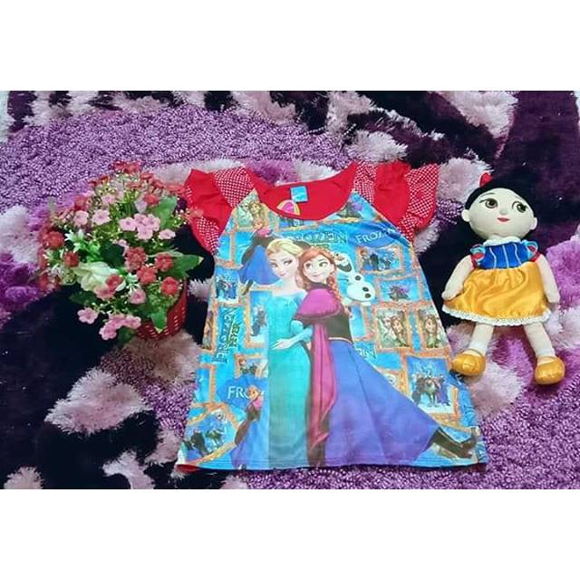 Dress atasan anak Frozen kode baju 08 ex display
