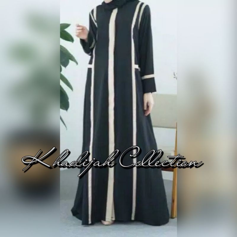 SPESIALLL ABAYA almahyra GAMIS ARAB KOMBINADI SIMPEL ELEGAN TERBARU 2021 by KHADIJAH COLLECTION