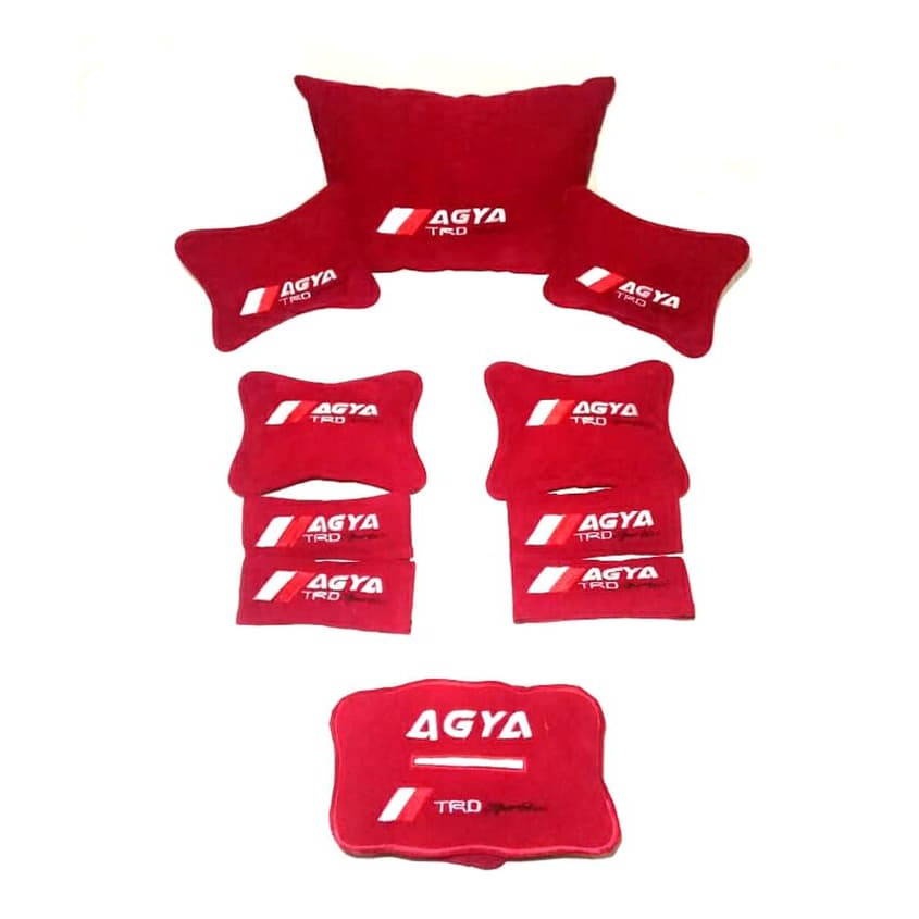 Agya TRD Sportivo Bantal aksesoris mobil Warna merah MOJL26