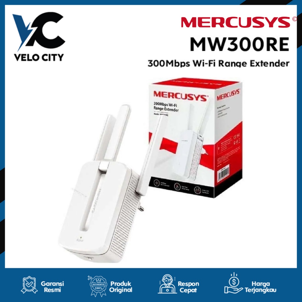 Mercusys MW300RE 300Mbps Wi-Fi Range Extender garansi Resmi 1 Tahun