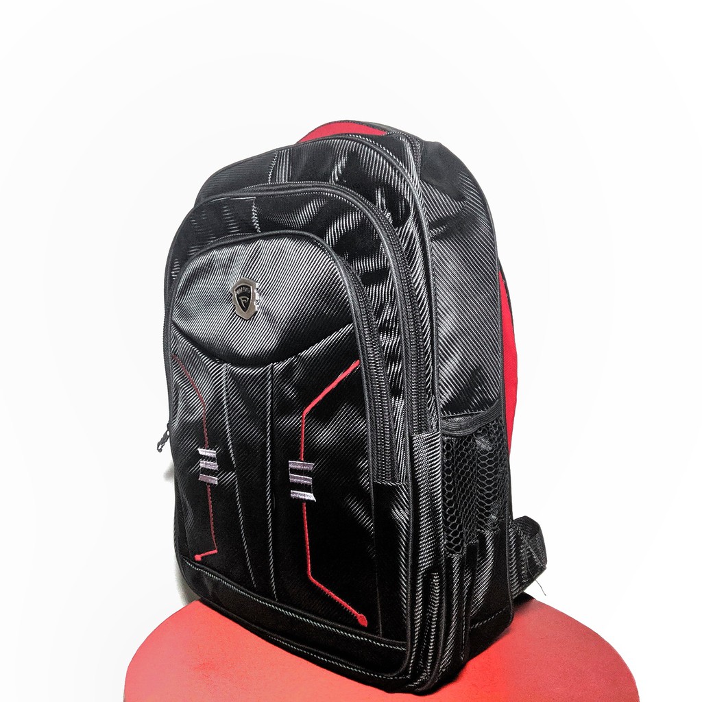 TAS RANSEL POLLO PARIS MODERN RED BLACK TERMURAH/TAS LAPTOP/TAS SEKOLAH