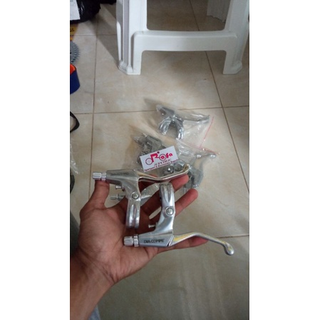 Handel rem sepeda Brake lever sepeda silver aloy