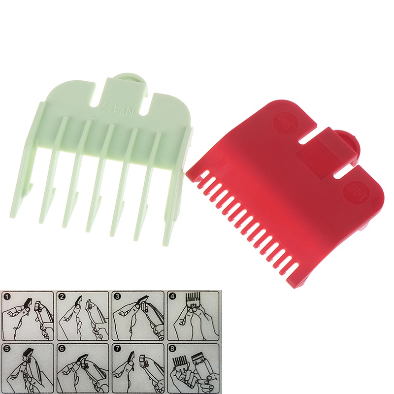 (LUCKID) 2pcs Sisir Panduan Untuk Alat Cukur Rambut