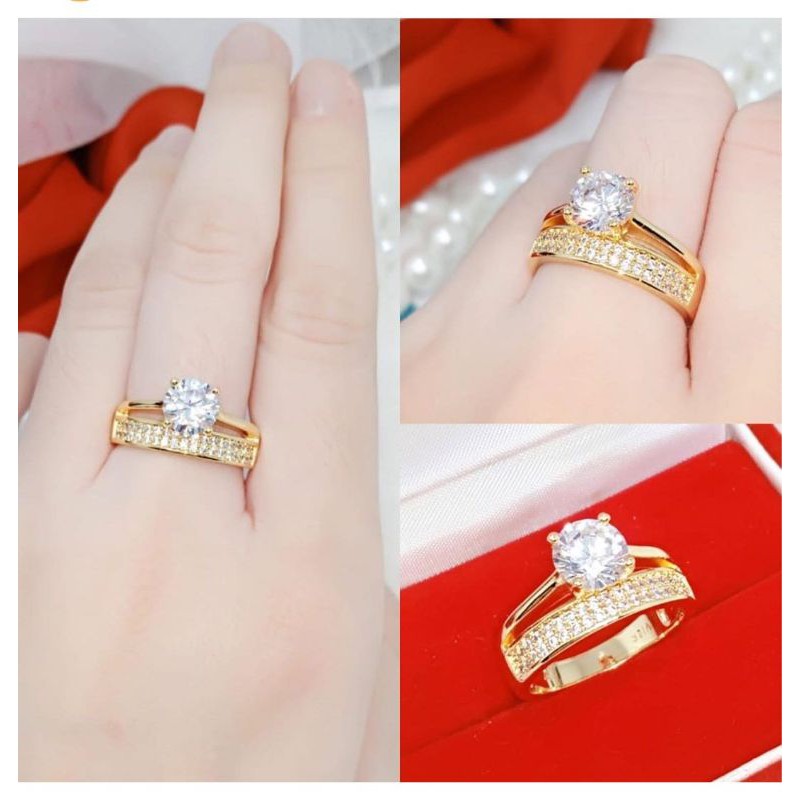 Cincin permata minimalis