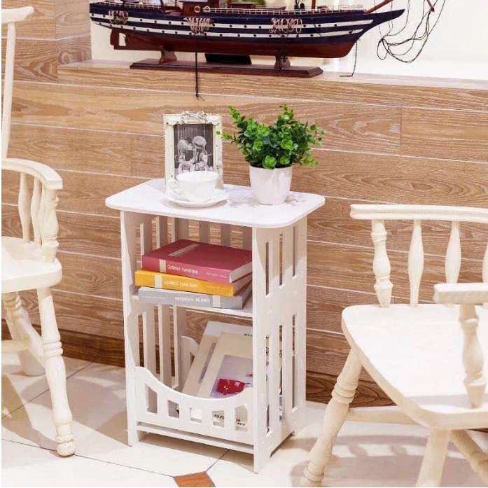 MEJA ngopi kotak, Bulat meja Hello kitty Vintage Rak Coffee Table Meja Majalah shabby