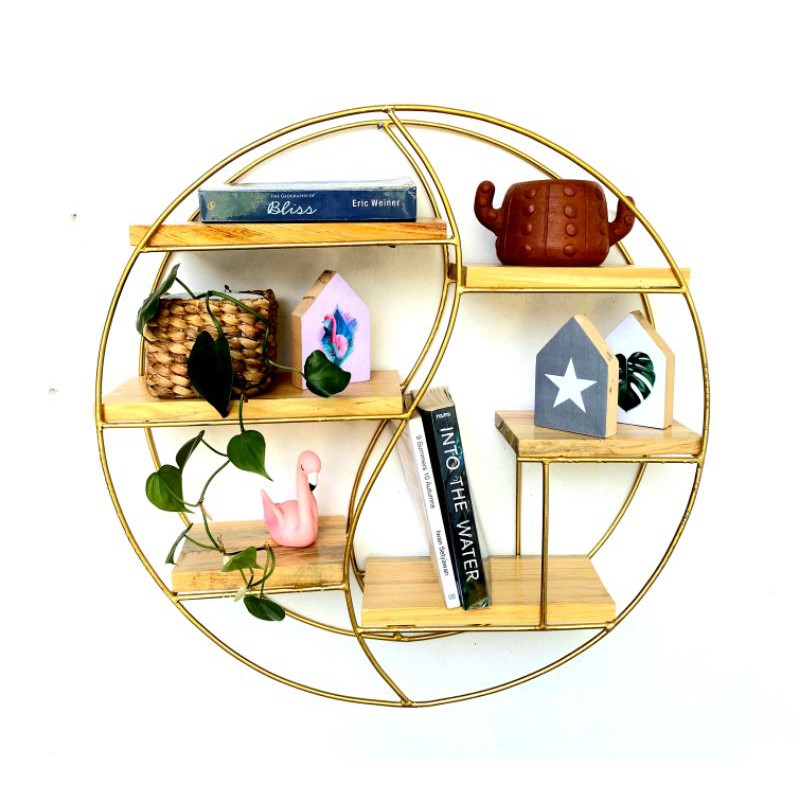 Ambalan | Rak Dinding Yin Yang Gold