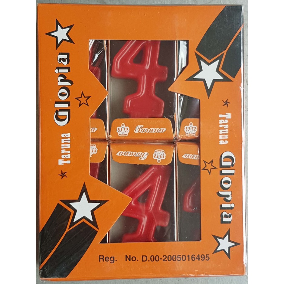 

Lilin Angka 4 / Dus isi 12 pc / Warna Merah Polos