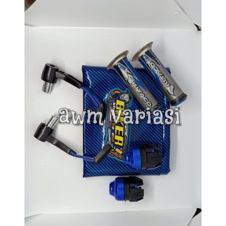 Kulit Jok Carbon + Progruad Robot + Jalu AS Roda + Handgrip Kitaco 1 Paket Isi 4 item Univesal