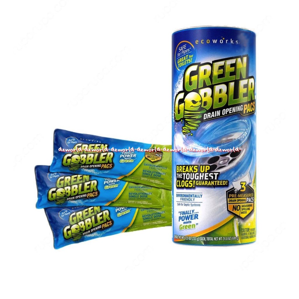 Green Gobbler Drain Opening 3pcs Untuk Pipa Mampet Tersumbat Greengobbler