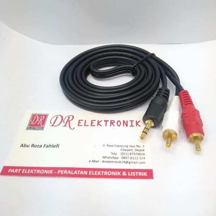 Jack Kabel RCA Bagus Tebel Audio Speaker ke HP ke speaker RCA 1 ke 2