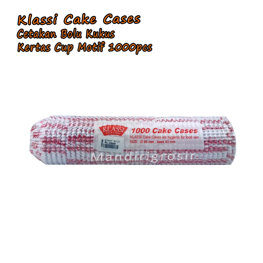 Cetakan Bolu Kukus *Klassi Cake Cases * Kertas Cup Motif * 1000pcs