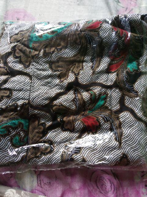 Gamis Peplum Lawasan Daun Batik Modern Wanita Muslimah Elegan