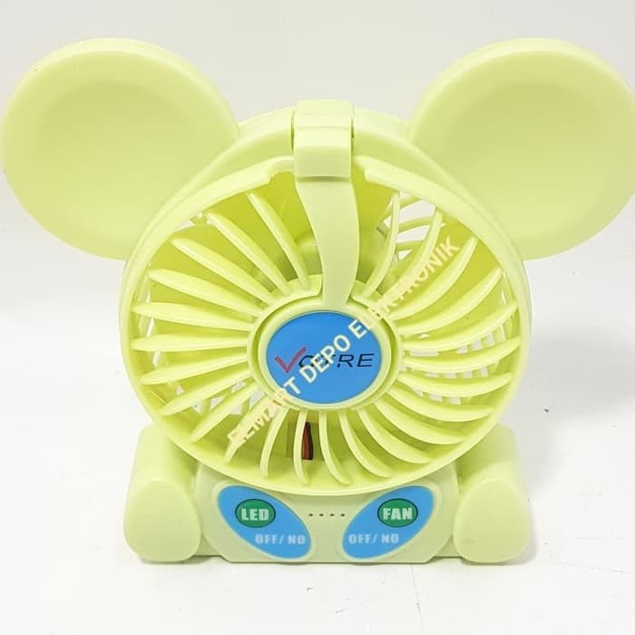 VOTRE kipas angin mini meja + lampu SF 09 / mini fan portable SF09